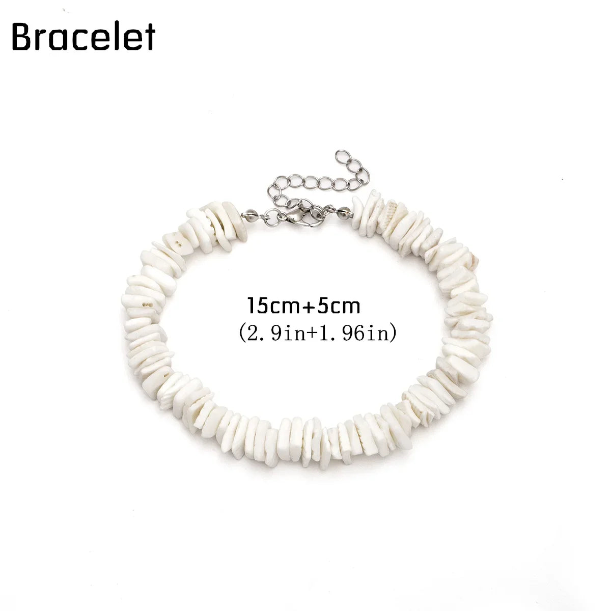 Bohemian Hawaii Puka White Clam Chips Shell Necklace - MERGE.DAY.1.FREESTYLE