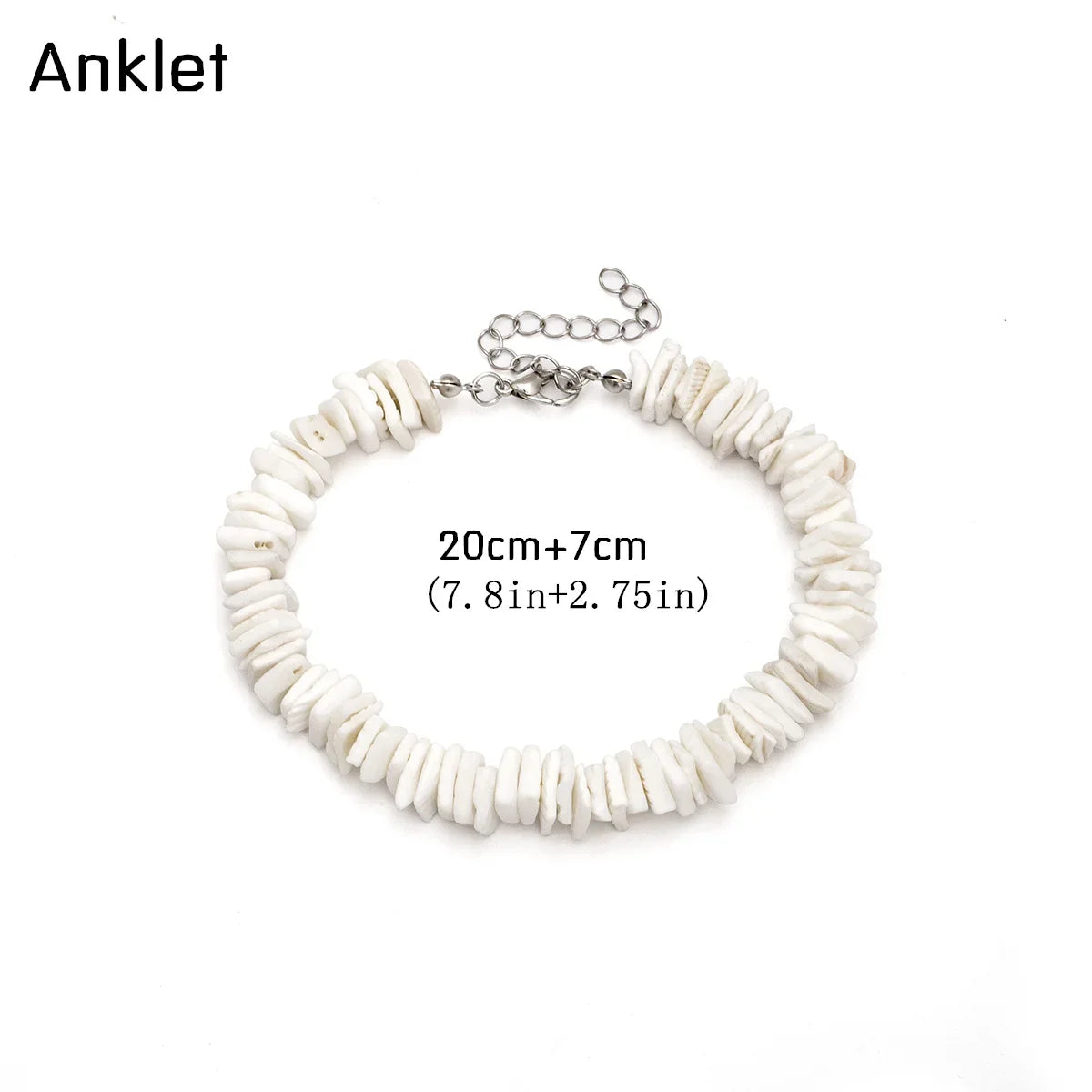Bohemian Hawaii Puka White Clam Chips Shell Necklace - MERGE.DAY.1.FREESTYLE