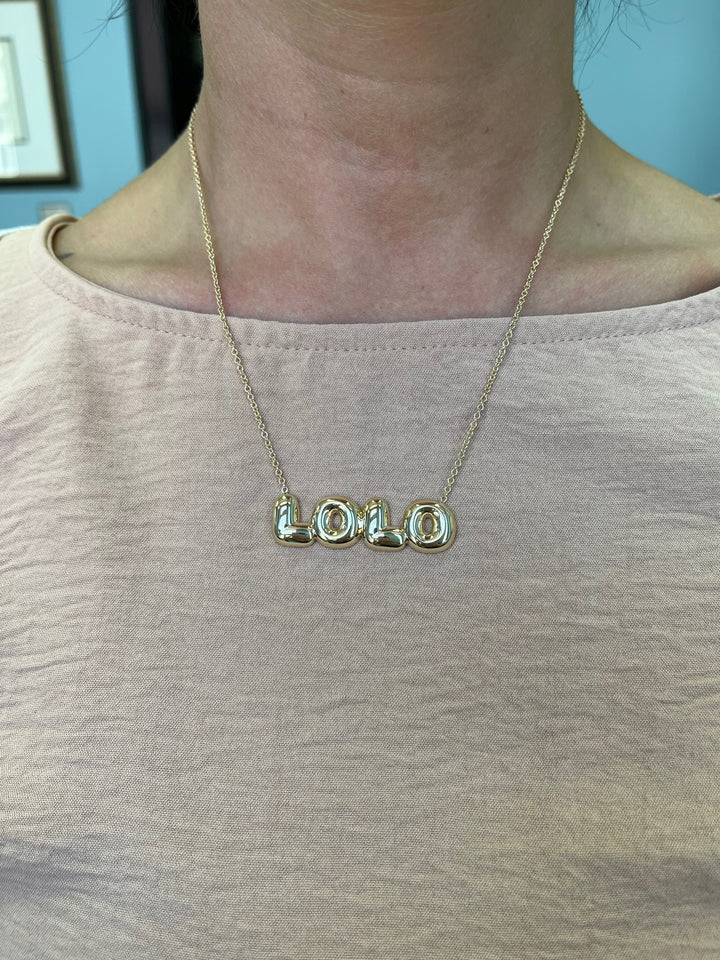 large bubble letter name necklace - MERGE.DAY.1.FREESTYLE