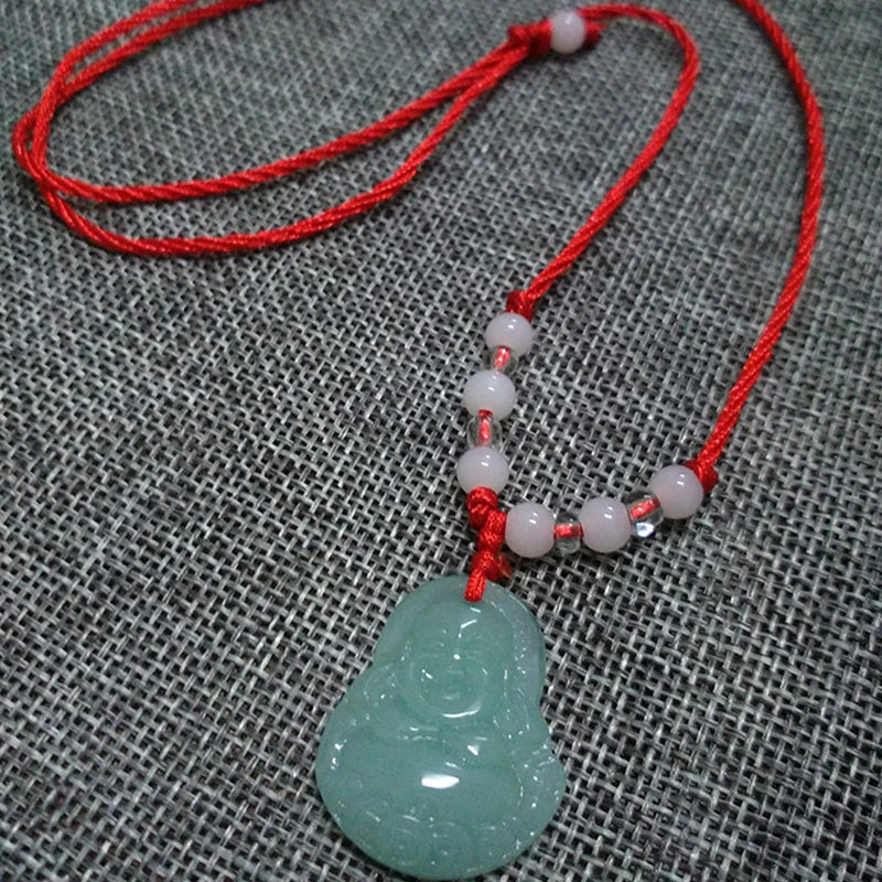 Buddhist Woven Necklace Lotus Guanyin jade Buddha Pendant Long Life Lock Pendant Lucky Necklace - MERGE.DAY.1.FREESTYLE