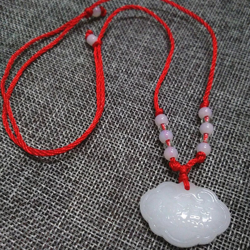 Buddhist Woven Necklace Lotus Guanyin jade Buddha Pendant Long Life Lock Pendant Lucky Necklace - MERGE.DAY.1.FREESTYLE