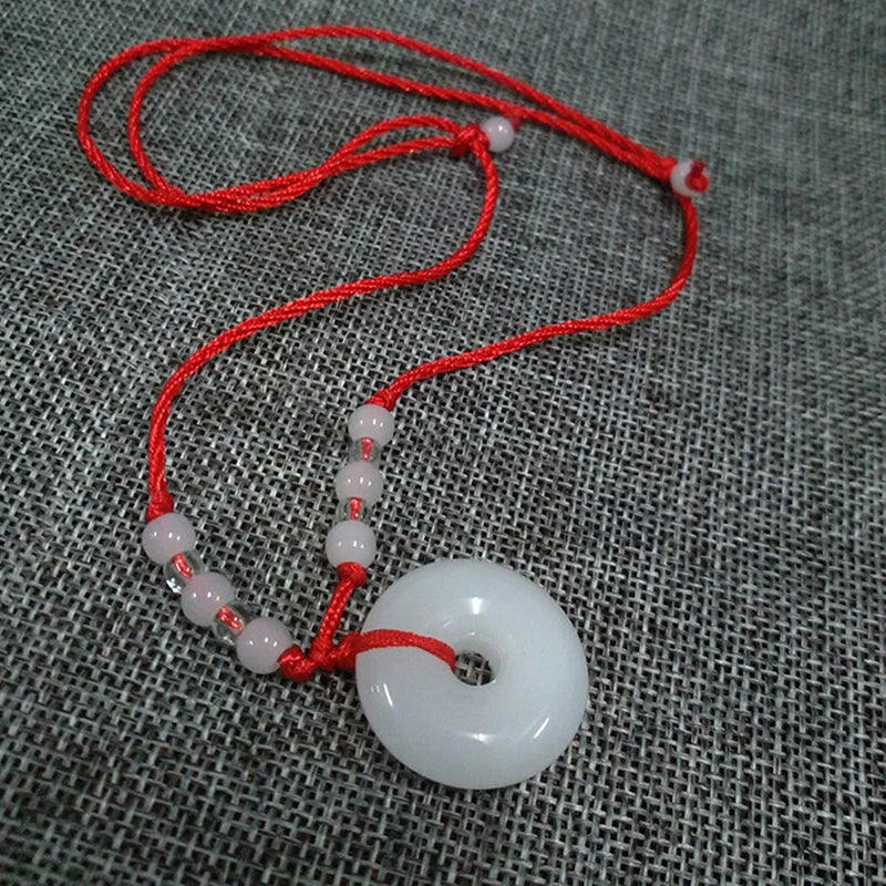 Buddhist Woven Necklace Lotus Guanyin jade Buddha Pendant Long Life Lock Pendant Lucky Necklace - MERGE.DAY.1.FREESTYLE