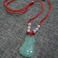 Buddhist Woven Necklace Lotus Guanyin jade Buddha Pendant Long Life Lock Pendant Lucky Necklace - MERGE.DAY.1.FREESTYLE