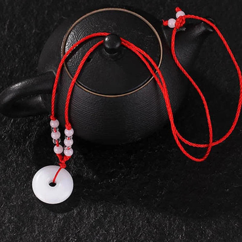 Buddhist Woven Necklace Lotus Guanyin jade Buddha Pendant Long Life Lock Pendant Lucky Necklace - MERGE.DAY.1.FREESTYLE