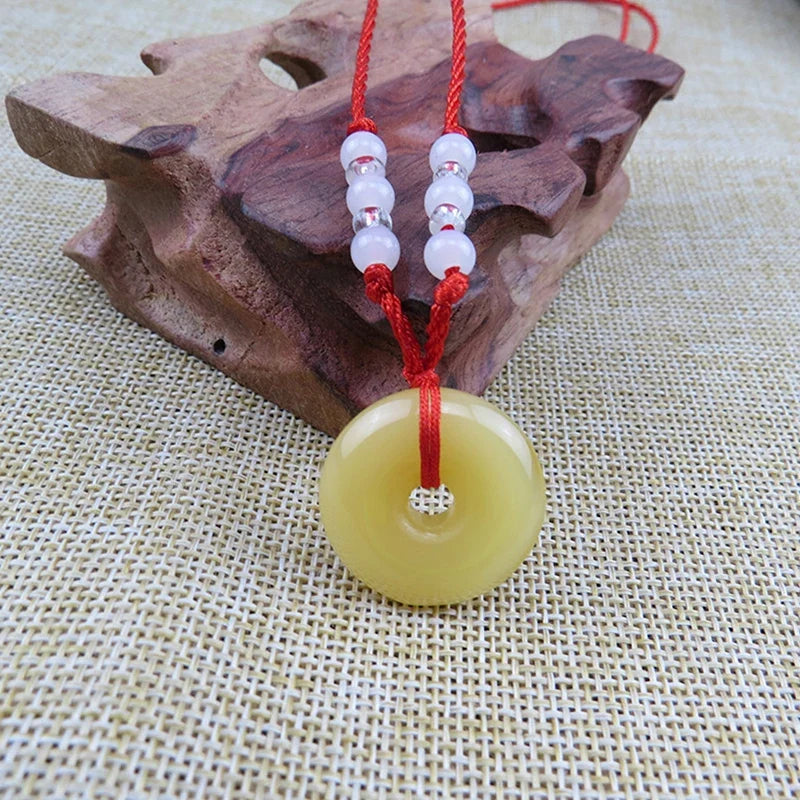 Buddhist Woven Necklace Lotus Guanyin jade Buddha Pendant Long Life Lock Pendant Lucky Necklace - MERGE.DAY.1.FREESTYLE