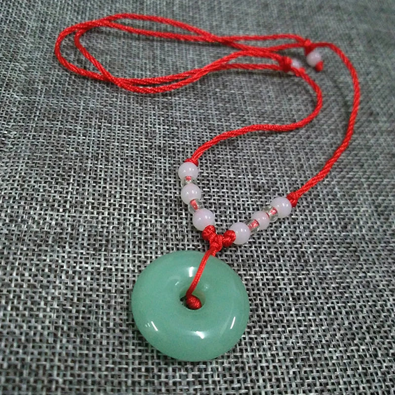Buddhist Woven Necklace Lotus Guanyin jade Buddha Pendant Long Life Lock Pendant Lucky Necklace - MERGE.DAY.1.FREESTYLE