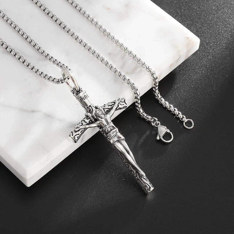 Christian Good Friday Cross Amulet Pendant Necklace - MERGE.DAY.1.FREESTYLE