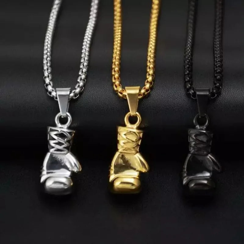 Boxing Glove Pendant Necklace Hip Hop Necklace Sports Fitness Gift - MERGE.DAY.1.FREESTYLE