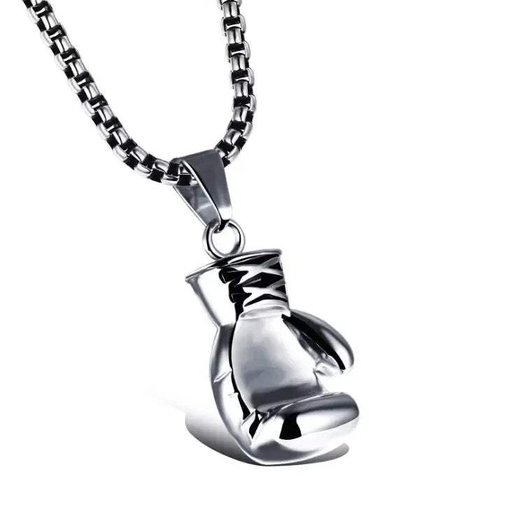 Boxing Glove Pendant Necklace Hip Hop Necklace Sports Fitness Gift - MERGE.DAY.1.FREESTYLE