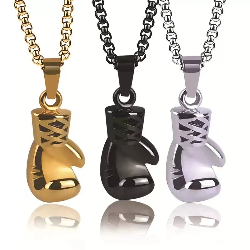 Boxing Glove Pendant Necklace Hip Hop Necklace Sports Fitness Gift - MERGE.DAY.1.FREESTYLE