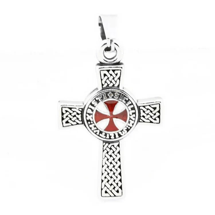 Cross Pendant Knights Templar Irish Knot Necklace - MERGE.DAY.1.FREESTYLE
