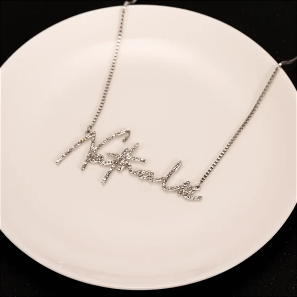 custom diamond name necklace personalized necklace - MERGE.DAY.1.FREESTYLE