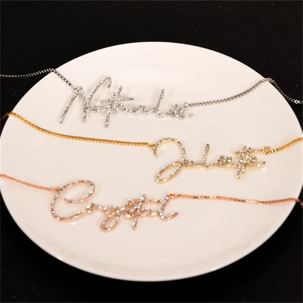 custom diamond name necklace personalized necklace - MERGE.DAY.1.FREESTYLE