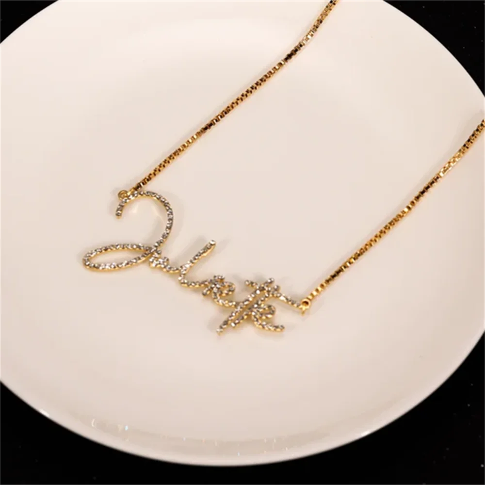 custom diamond name necklace personalized necklace - MERGE.DAY.1.FREESTYLE