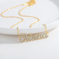Custom Crystal Name Necklace For Women Iced Out Letter Diamond Nameplate - MERGE.DAY.1.FREESTYLE