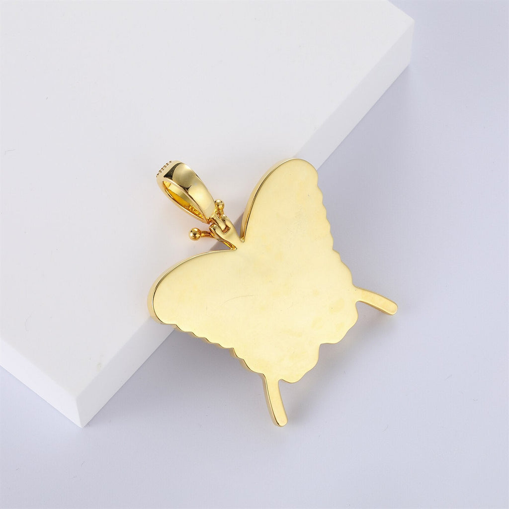 Custom Photo Butterfly Shape Necklace Pendant - MERGE.DAY.1.FREESTYLE