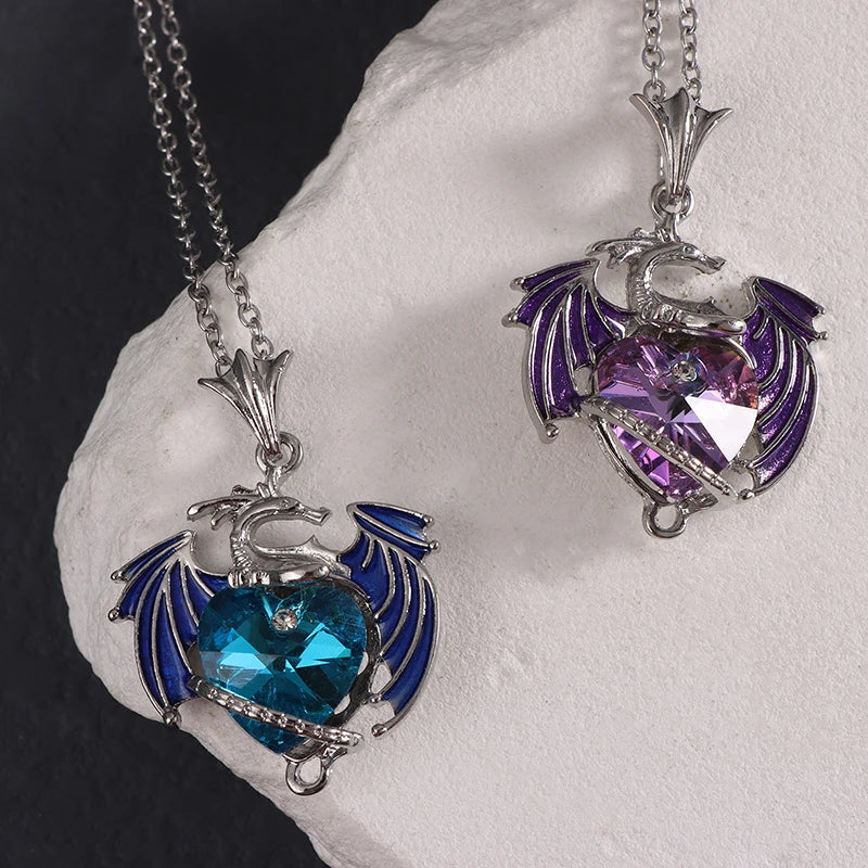 dragon necklace Blue Purple Pendant - MERGE.DAY.1.FREESTYLE