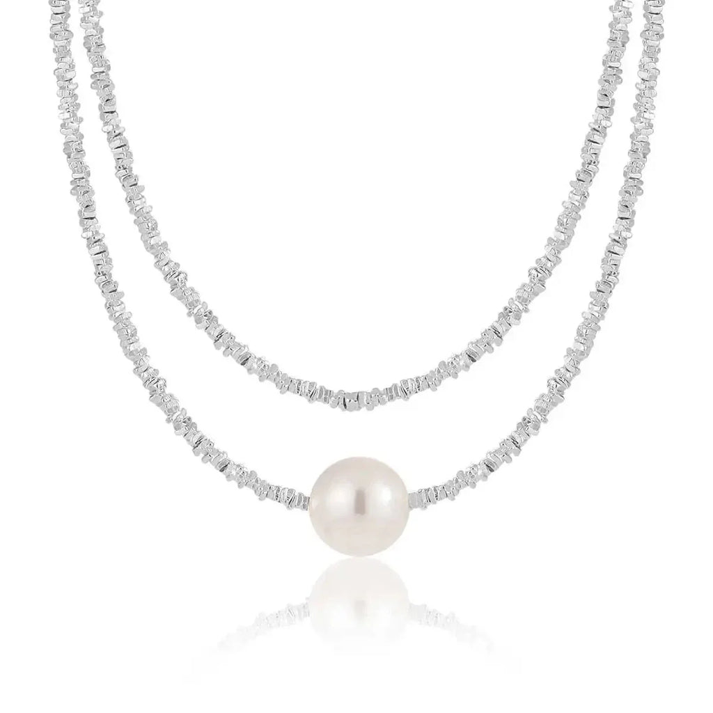 Stackable Shell Pearl Necklace - MERGE.DAY.1.FREESTYLE