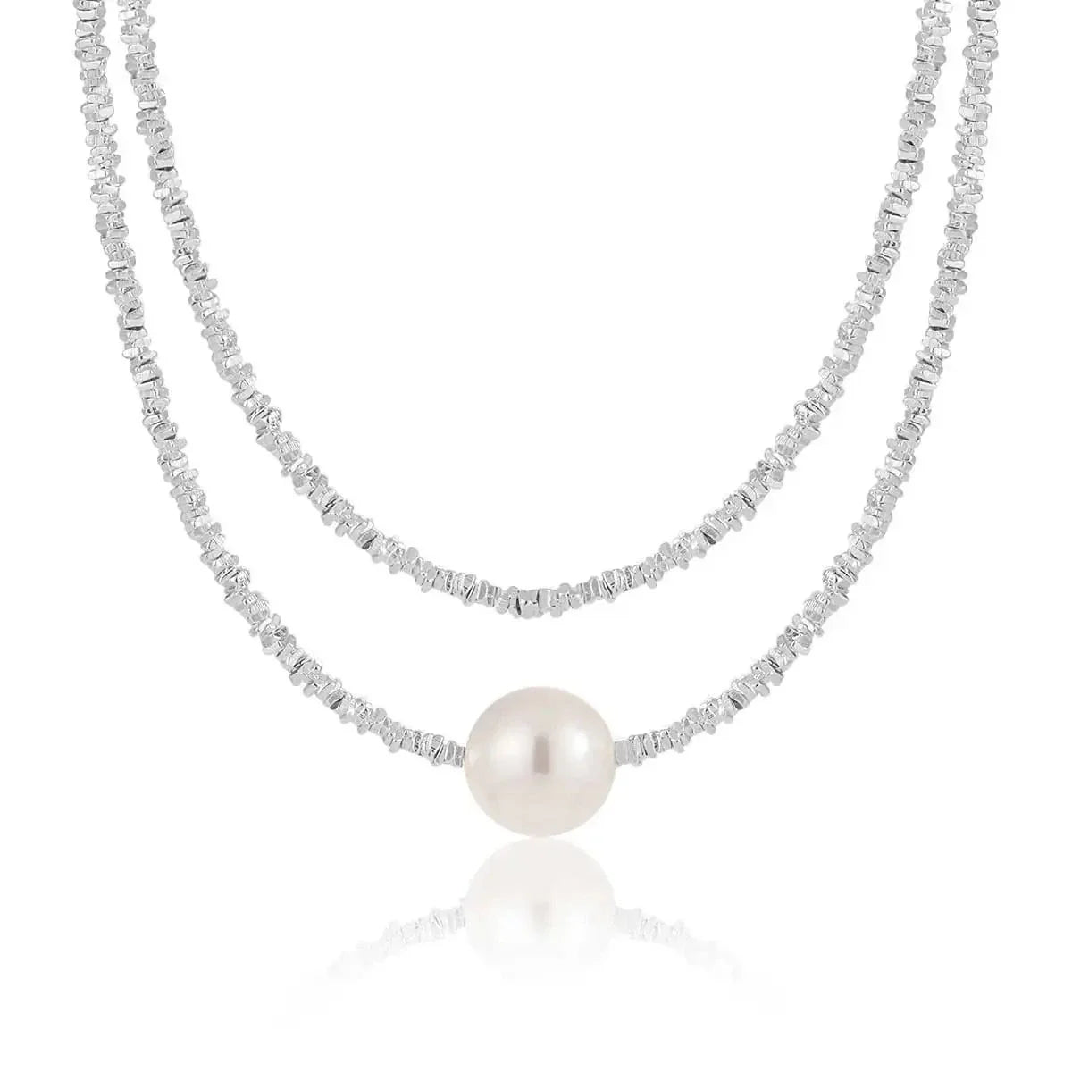 Stackable Shell Pearl Necklace - MERGE.DAY.1.FREESTYLE