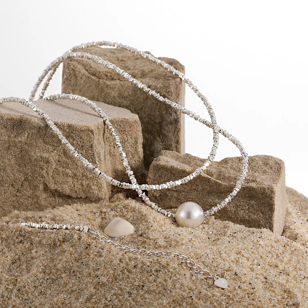 Stackable Shell Pearl Necklace - MERGE.DAY.1.FREESTYLE