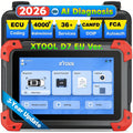 EU Stock 2026 New for D7 EU Universal OBD2 Diagnostic Scanner AI Diagnosis 7inch Touch Screen ECU Coding Key Programming 2