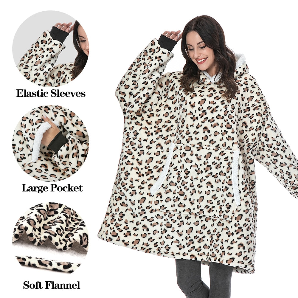 Sudadera con capucha extragrande para mujer, sudadera tipo manta gigante de forro polar con diseño tie-dye