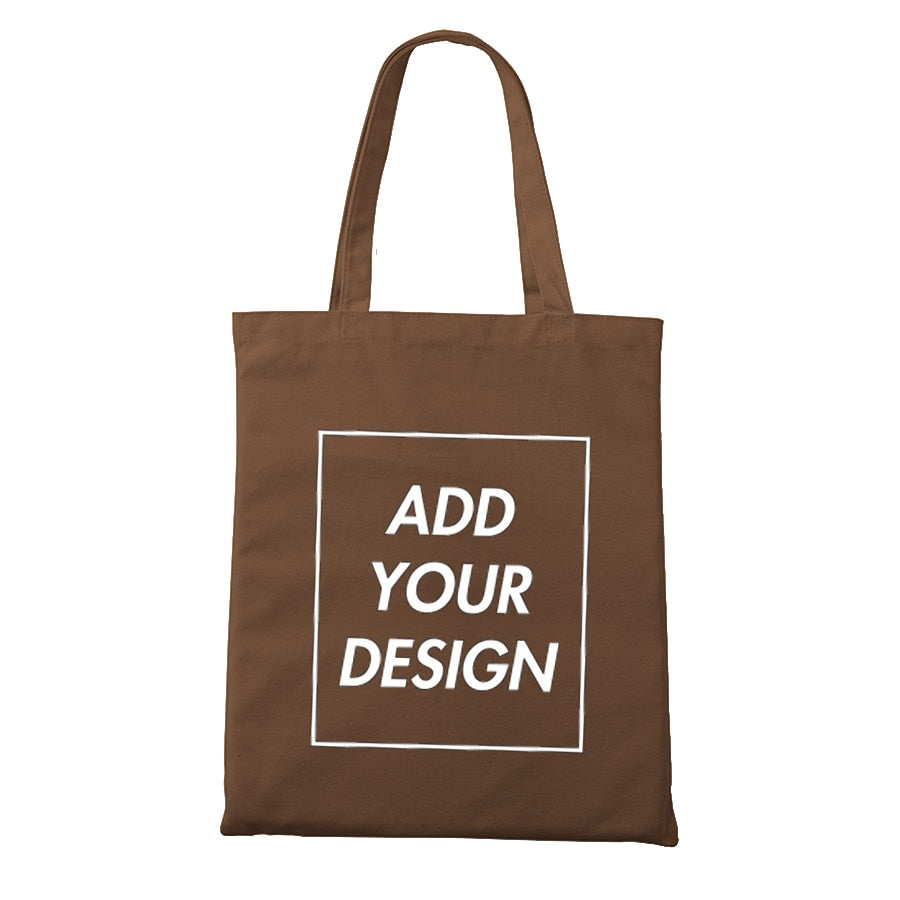 Custom Tote Bag Shopping Add Your Text Print Original Design Zipper Unisex Fashion Travel Canvas Bags - MERGE.DAY.1.FREESTYLE