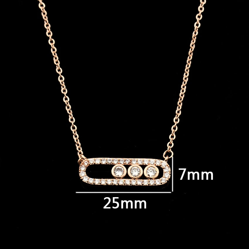 Arab Style Crystal Bead Pendant For Women Wedding Jewelry 3 Dot On Oval Necklace - MERGE.DAY.1.FREESTYLE