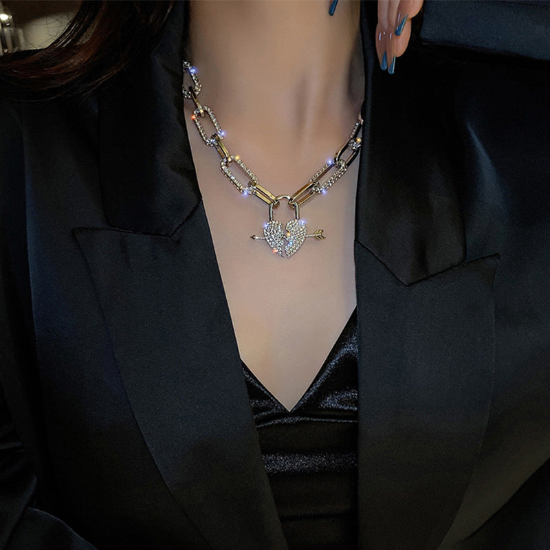 Metal Love Heart Cupid Pendants Female Clavicle Chain Light Luxury Niche Design Necklace - MERGE.DAY.1.FREESTYLE