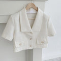Blazer Short Women 2022 Summer Loose White Jackets Office Ladies - MERGE.DAY.1.FREESTYLE