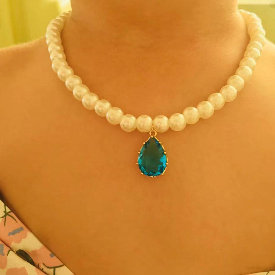 Trend Jewelry Wedding Big Pearl Necklace For Women Fashion White Imitation Pearl Choker - MERGE.DAY.1.FREESTYLE