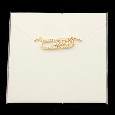 Arab Style Crystal Bead Pendant For Women Wedding Jewelry 3 Dot On Oval Necklace - MERGE.DAY.1.FREESTYLE