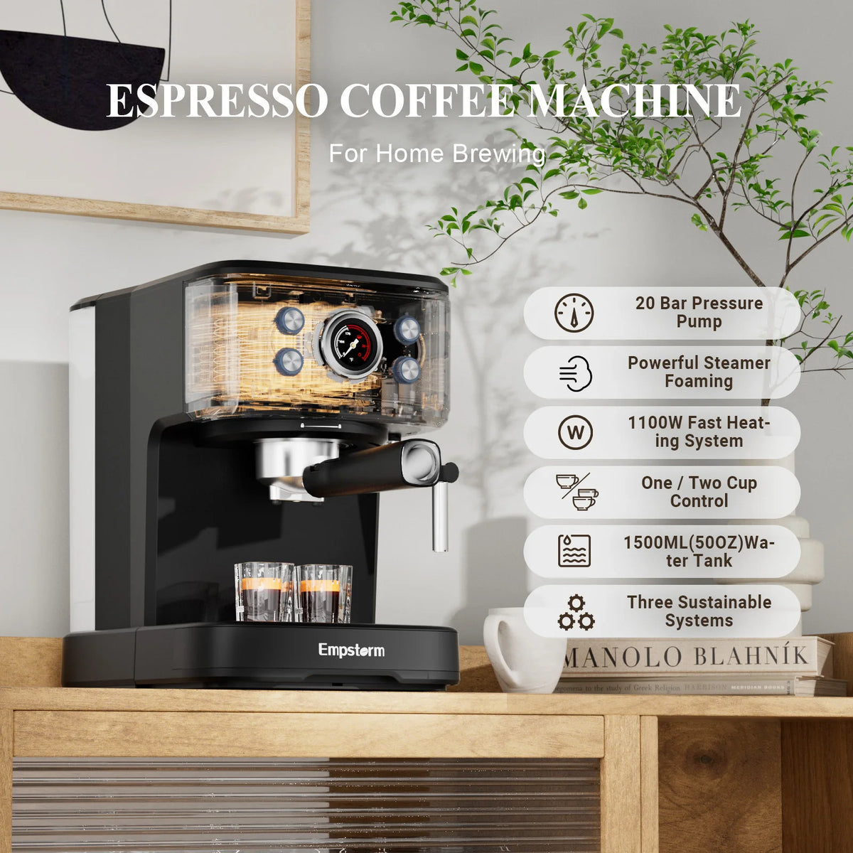 EU Local Delivery Best Supplier Professional Multifunctional Semi-Automatic Electric Espresso Capsule Coffee Machine Aluminum 20 - MERGE.DAY.1.FREESTYLE