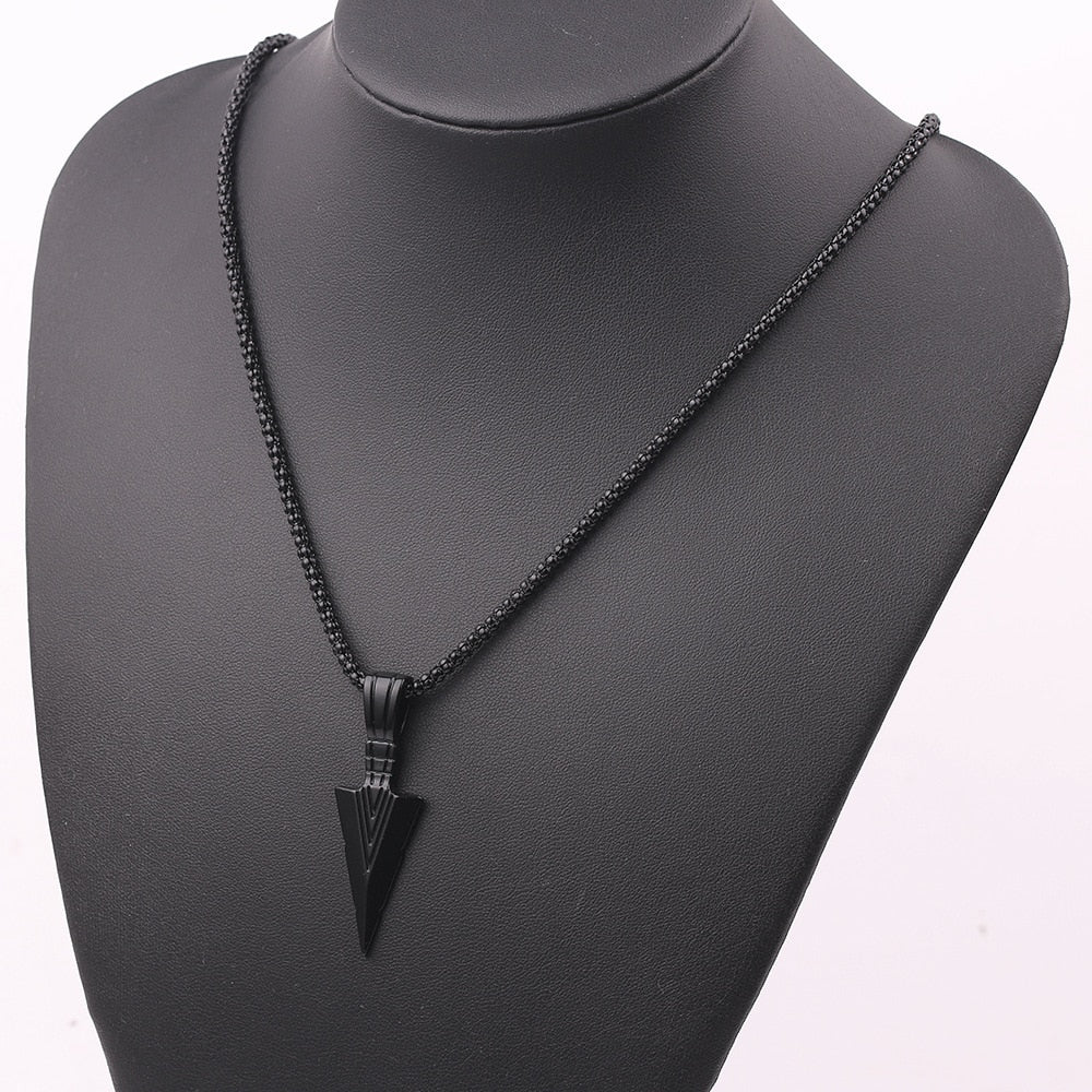 Black Rectangle Pendant Necklace Men Stainless Steel Chain Men Necklace Jewelry - MERGE.DAY.1.FREESTYLE
