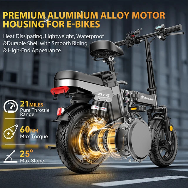 Factory Wholesale Bulk Price US Warehouse A12 48V 15AH Foldabal Ebike Electric 14" Tire E Bike Lithium Battery for Adults - MERGE.DAY.1.FREESTYLE