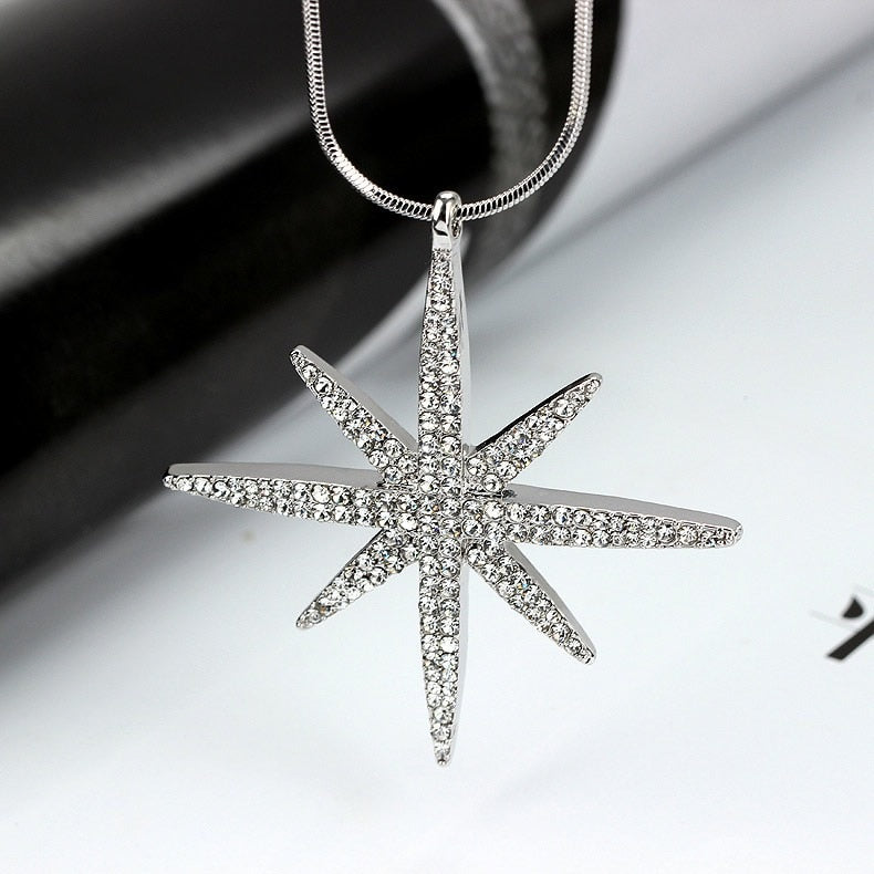 Collier Femme Long Gray Crystal Necklaces & Pendants for Women Round Statement Necklace - MERGE.DAY.1.FREESTYLE