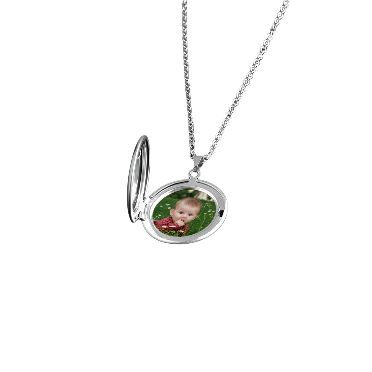 Wedding Gift For Couple Custom Color Photo Round Locket Necklaces Pendant - MERGE.DAY.1.FREESTYLE