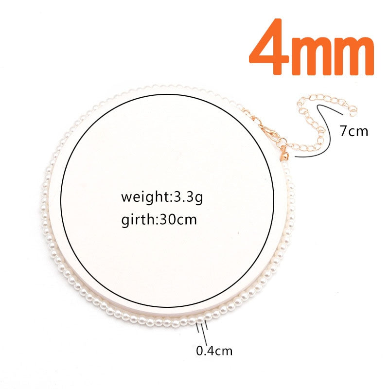 Big White Imitation Pearl Beads Choker Clavicle Chain Necklace For Women Wedding Jewelry - MERGE.DAY.1.FREESTYLE