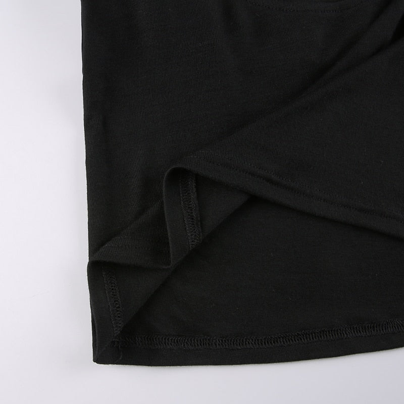 Patchwork Slim Tops Tee Long Sleeves Square Collar Retro Casual Tshirts - MERGE.DAY.1.FREESTYLE