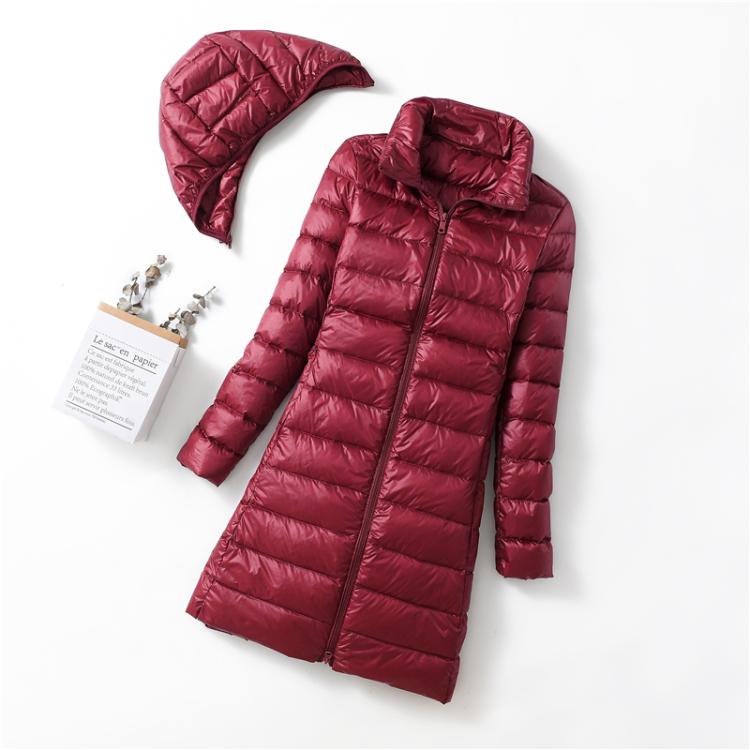 Ultralight Thin Down Jacket White Duck Down Hooded long Jackets Long Sleeve - MERGE.DAY.1.FREESTYLE