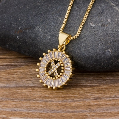 Initial Letter Necklace 26 Letters Charm Gold Name Necklace Pendant - MERGE.DAY.1.FREESTYLE