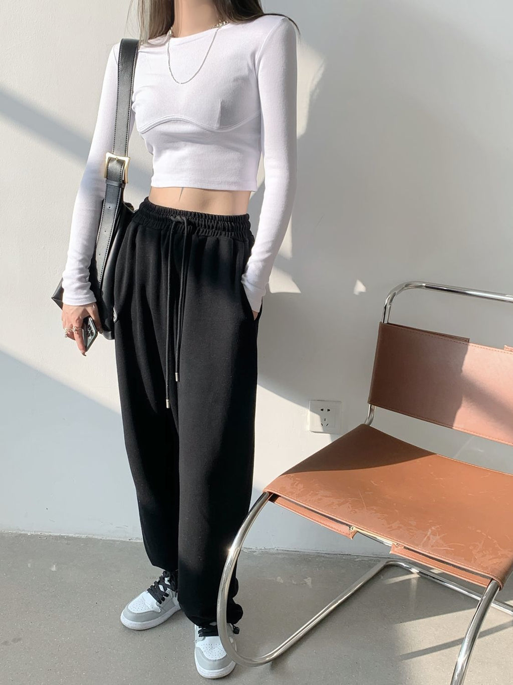 T-shirt Women Design Chest Type Crop Tops Aautumn New Skinny Long Sleeve - MERGE.DAY.1.FREESTYLE