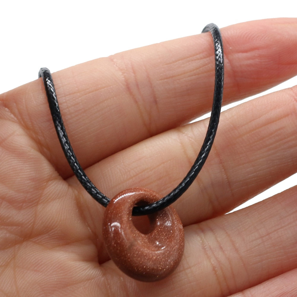 Natural Malachites Rose Quartzs Pendant Necklace Simple Stylish Pendant Necklace - MERGE.DAY.1.FREESTYLE
