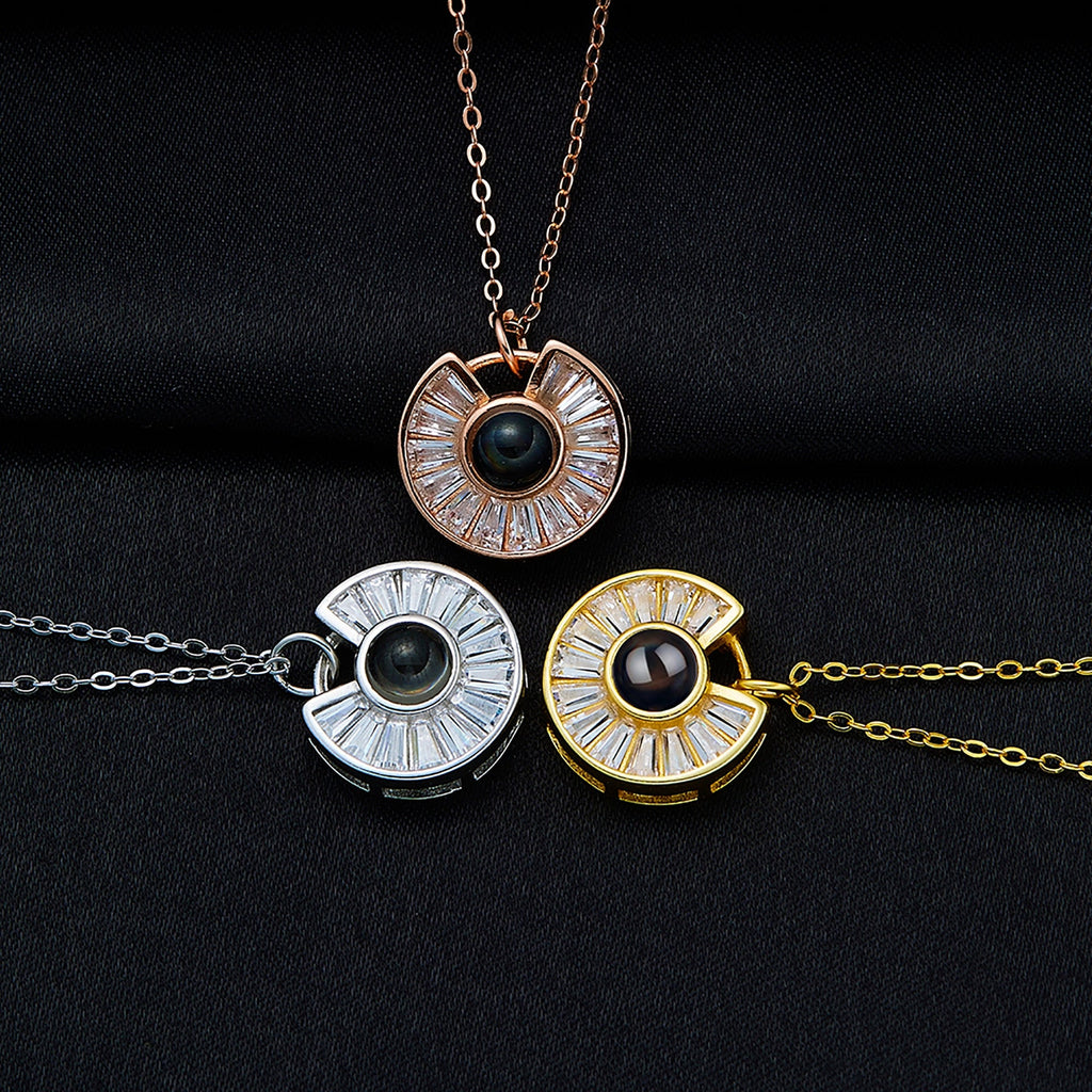 Custom Photo Necklace Flower Necklace Valentine's Day Romantic Gift - MERGE.DAY.1.FREESTYLE