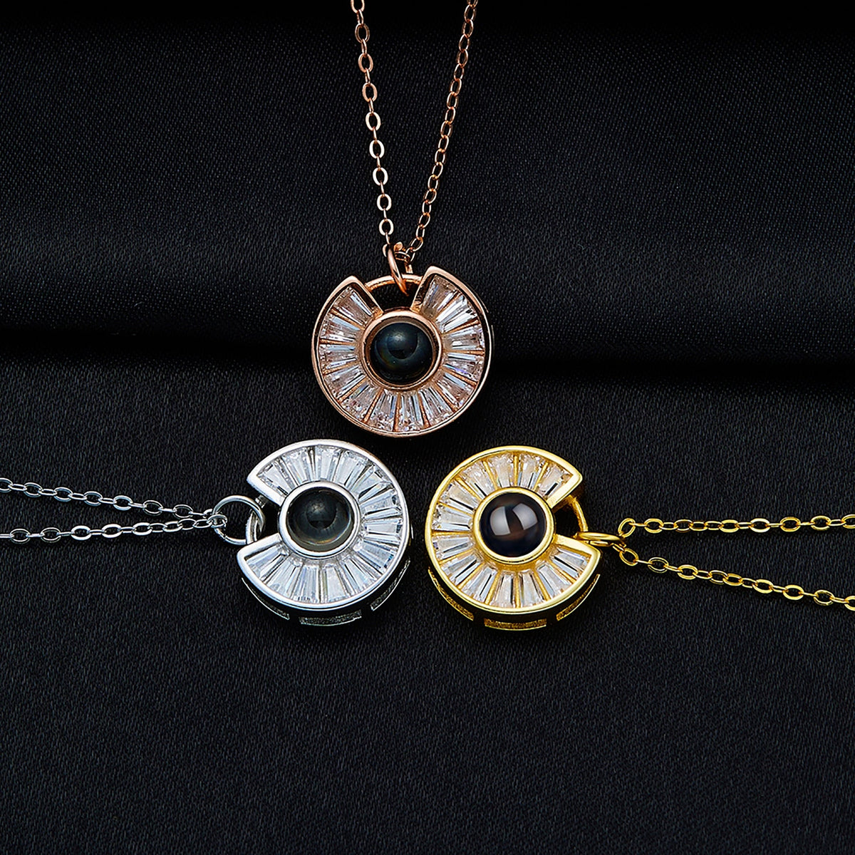 Custom Photo Necklace Flower Necklace Valentine's Day Romantic Gift - MERGE.DAY.1.FREESTYLE