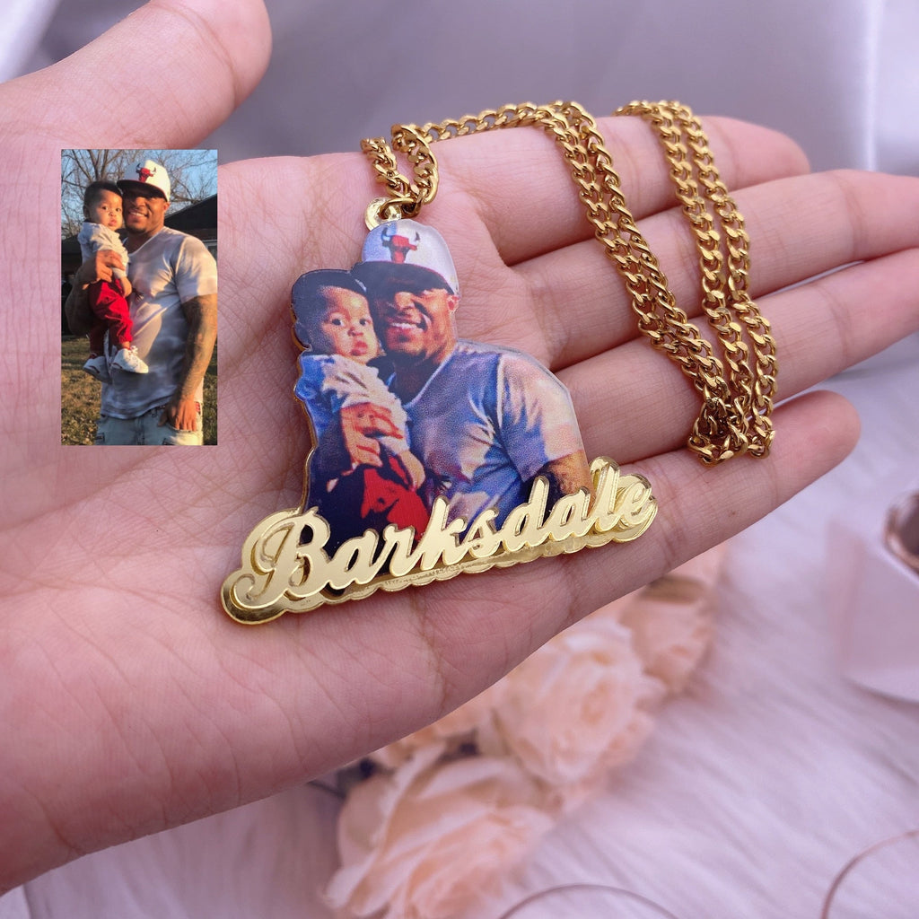 Custom Picture Name Necklace Custom Jewelry Pendant With Picture Chain Necklace - MERGE.DAY.1.FREESTYLE