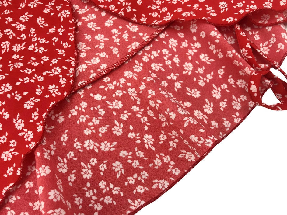Summer Women’s Floal A-Line Dress Sweet Elegant Floral Ruffles V-neck Bandage Short Dress - MERGE.DAY.1.FREESTYLE