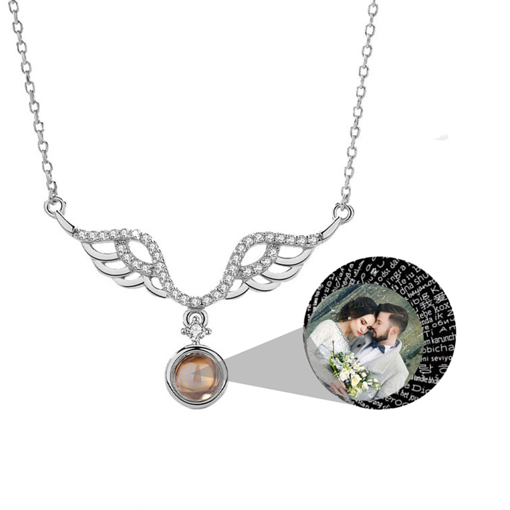 Customized 925 Silver photo Projection Necklace Couple Memory Gifts - MERGE.DAY.1.FREESTYLE