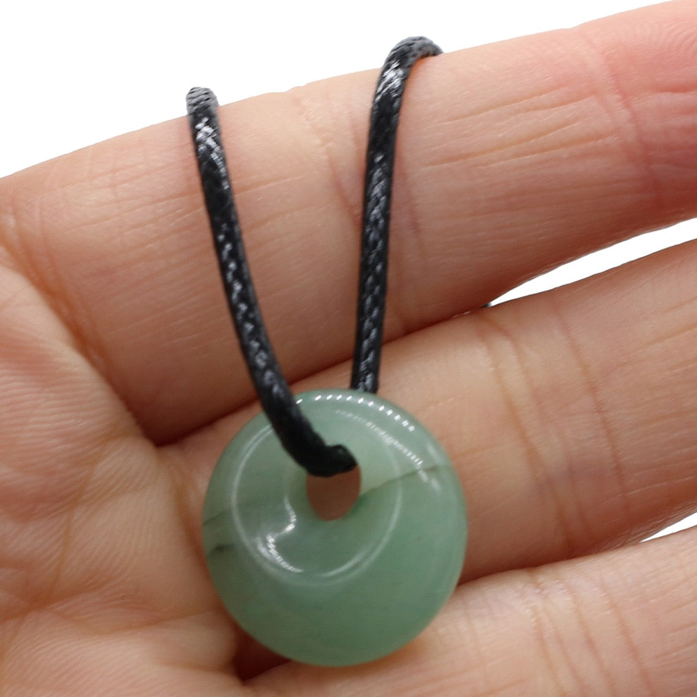 Natural Malachites Rose Quartzs Pendant Necklace Simple Stylish Pendant Necklace - MERGE.DAY.1.FREESTYLE