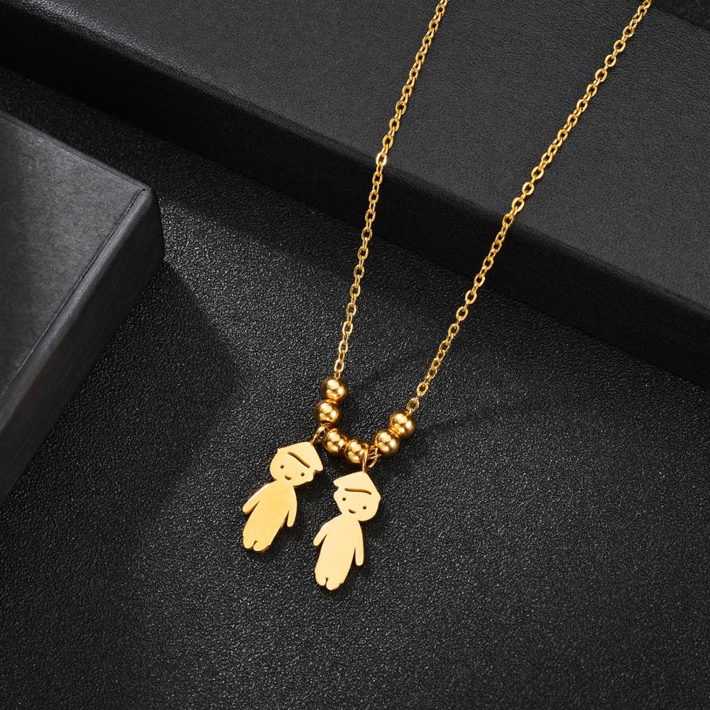 Personalized Boy Girl Kids Pendant Necklace Women Child Engraved Name Date Family Jewelry - MERGE.DAY.1.FREESTYLE